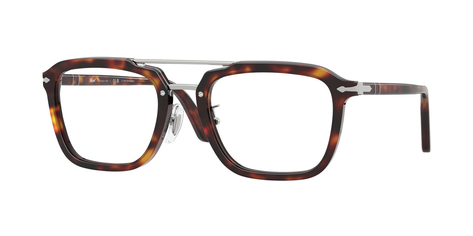 Das Bild zeigt die Persol Fassung PO0204V 24 leicht seitlich.